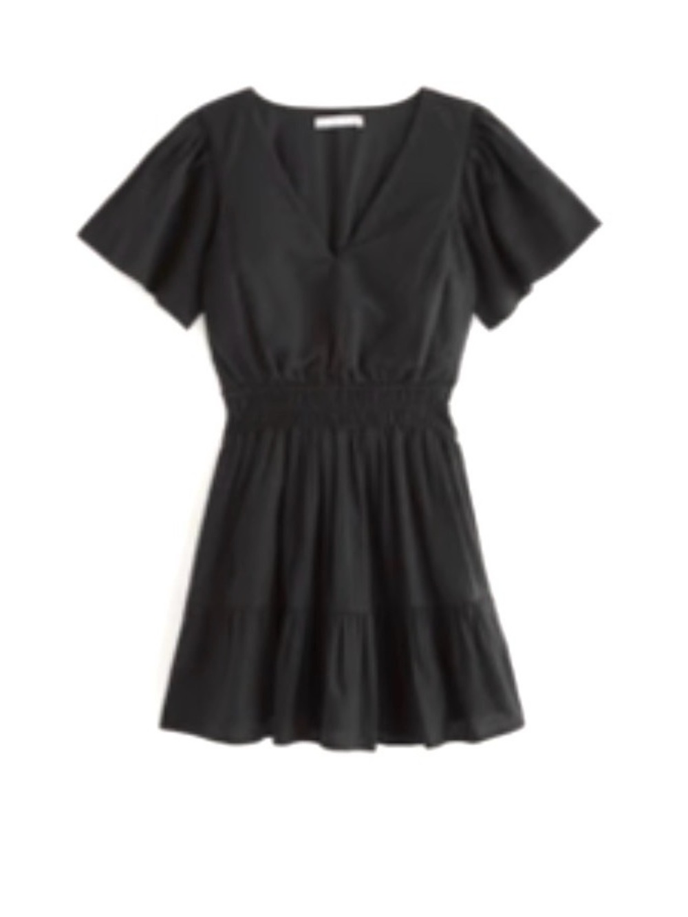 NEW Abercrombie & Fitch Smocked Waist Tiered Short Sleeve Mini Dress Size S